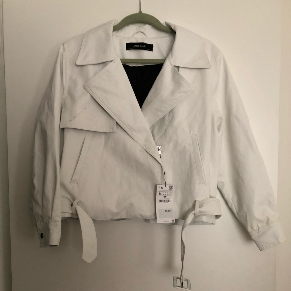 White Leather Jacket (Faux)